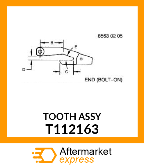 SHANK, CORNER TOOTH T112163