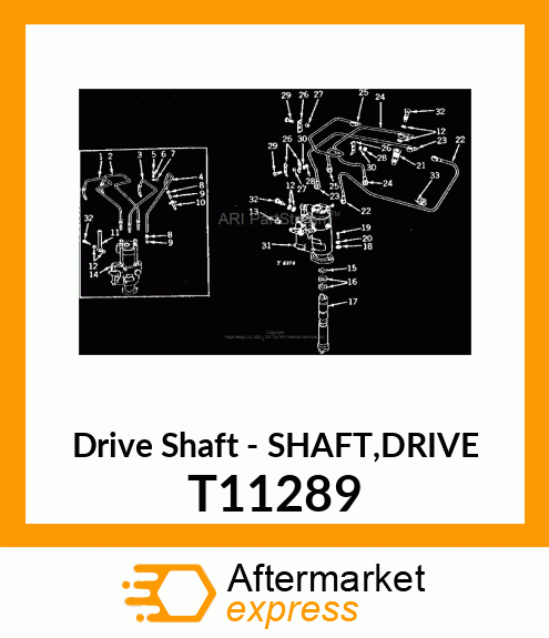 Drive Shaft - SHAFT,DRIVE T11289