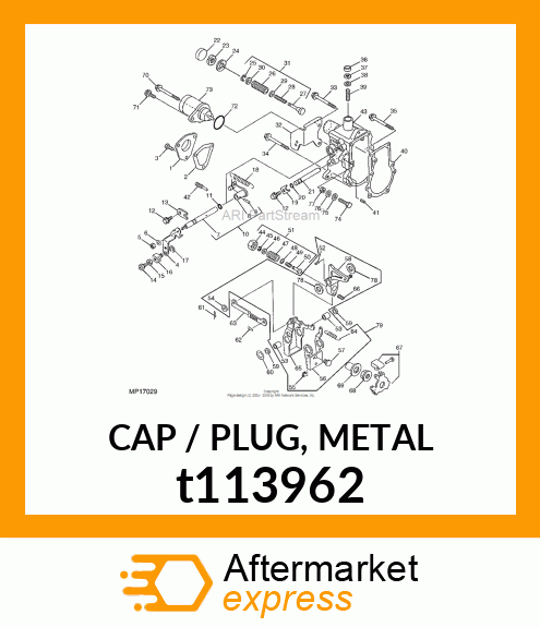CAP / PLUG, METAL t113962