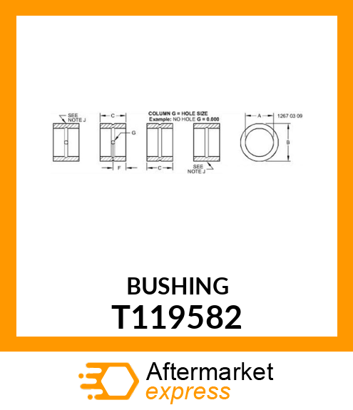 BUSHING T119582