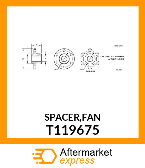 SPACER,FAN T119675