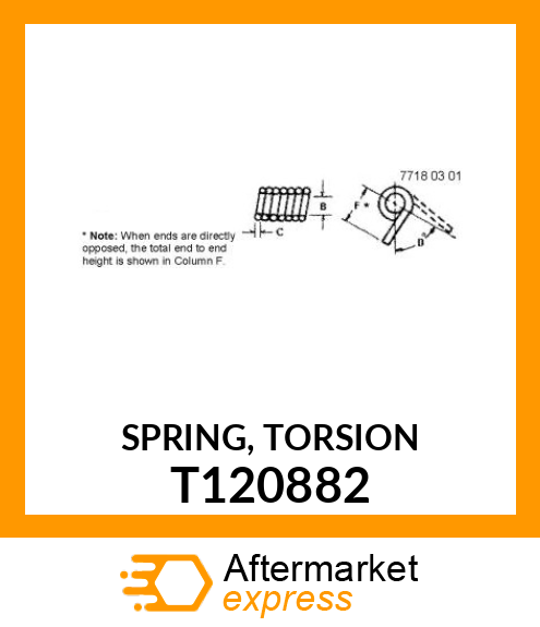 SPRING, TORSION T120882