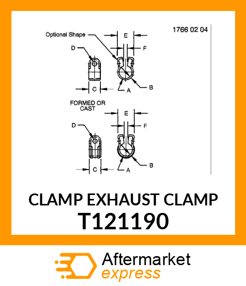 CLAMP EXHAUST CLAMP T121190