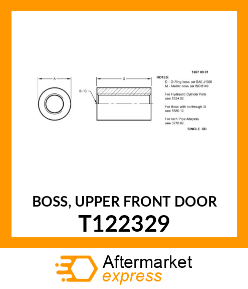 BOSS, UPPER FRONT DOOR T122329