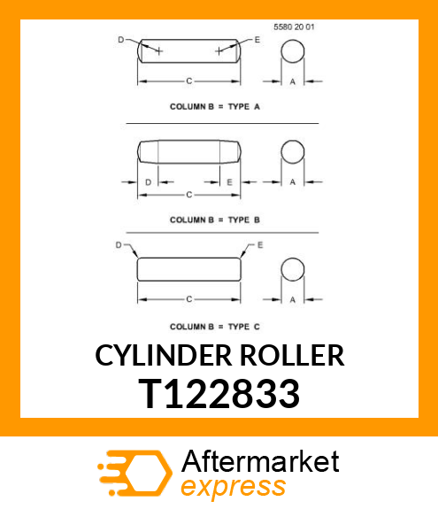 CYLINDER ROLLER T122833