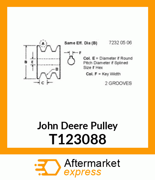 PULLEY,ALTERNATOR ALTERNATOR T123088