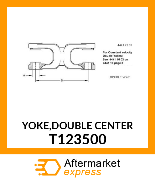 YOKE,DOUBLE CENTER T123500