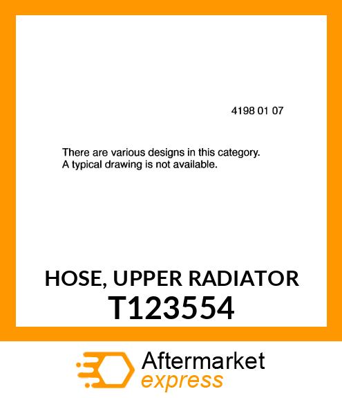 HOSE, UPPER RADIATOR T123554