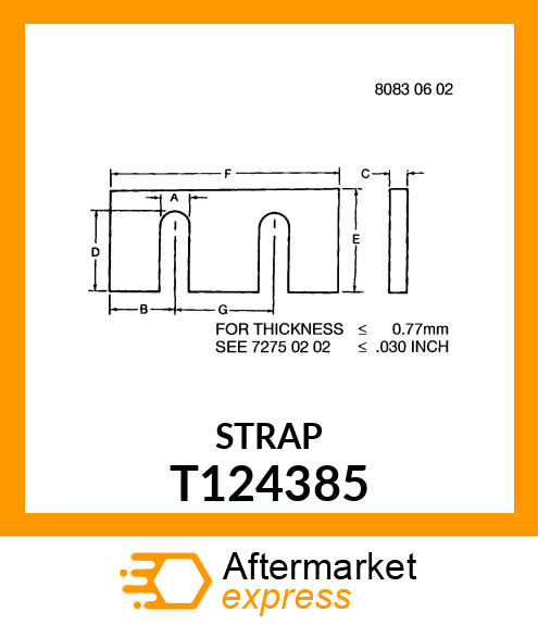 SHIM, TILT CYL. RETAINER T124385