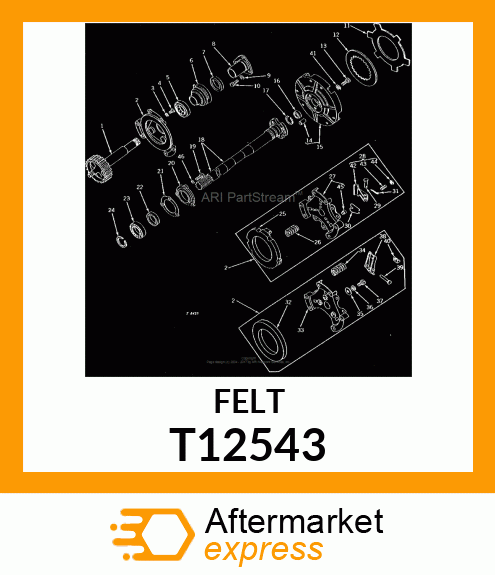 WASHER ,FELT T12543