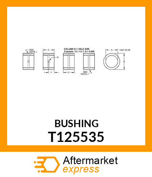 BUSHING T125535