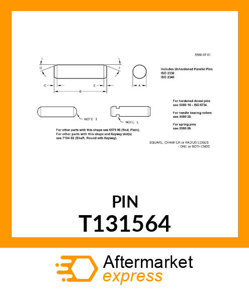 PIN, HINGE T131564