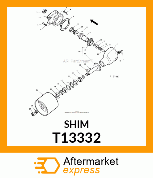 SHIM, 005 STEEL T13332