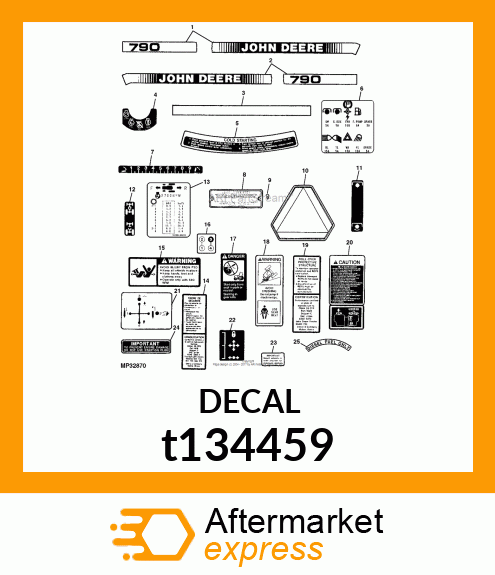 SAFETY DECAL,BYPASS START,ENGLISH t134459