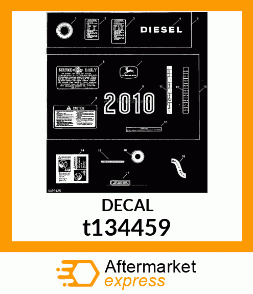 SAFETY DECAL,BYPASS START,ENGLISH t134459