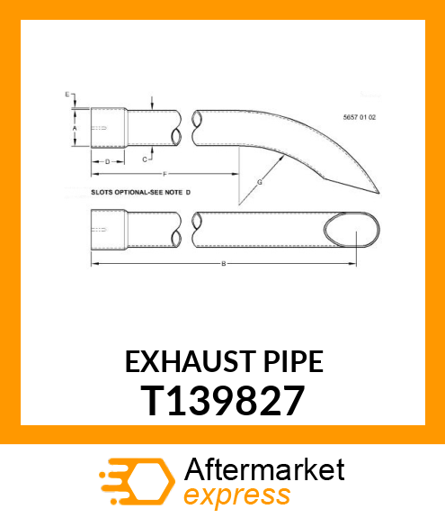 EXTENSION,EXHAUST T139827