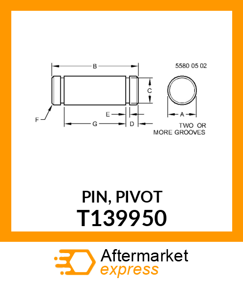 PIN, PIVOT T139950