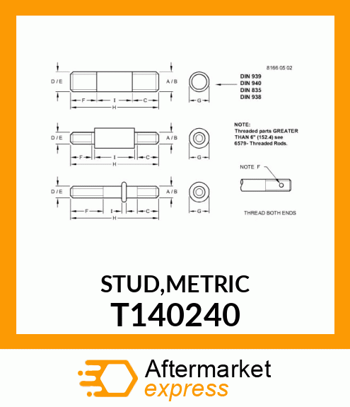 STUD,METRIC T140240