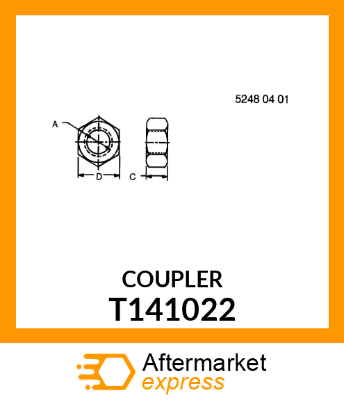 SPACER,HEX THREADED T141022