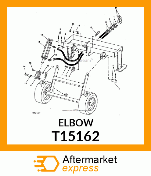 ELBOW,37 DEGREE FLARE MALE PIPE T15162