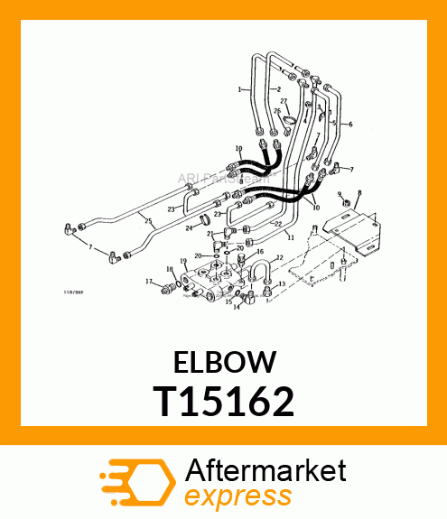 ELBOW,37 DEGREE FLARE MALE PIPE T15162