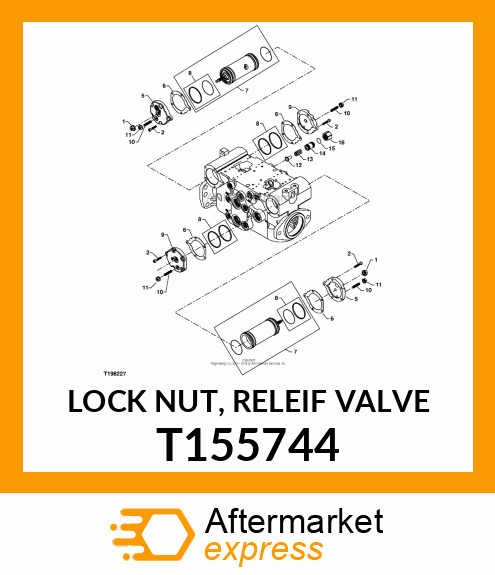 LOCK NUT, RELEIF VALVE T155744