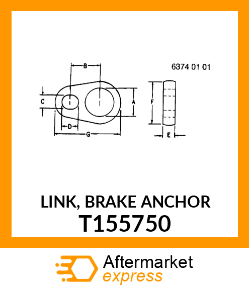 LINK, BRAKE ANCHOR T155750