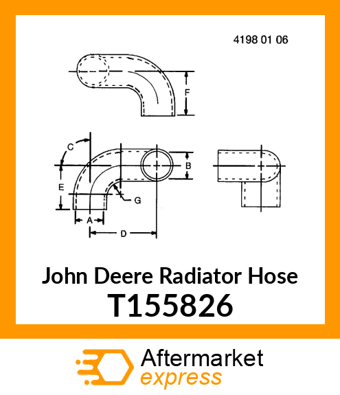 HOSE,UPPER RADIATOR T155826