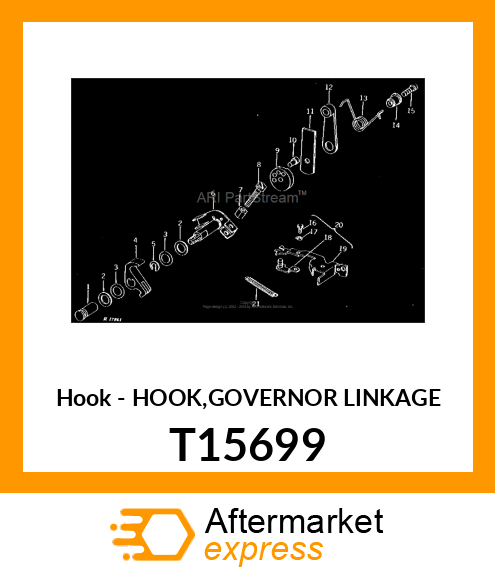 Hook - HOOK,GOVERNOR LINKAGE T15699