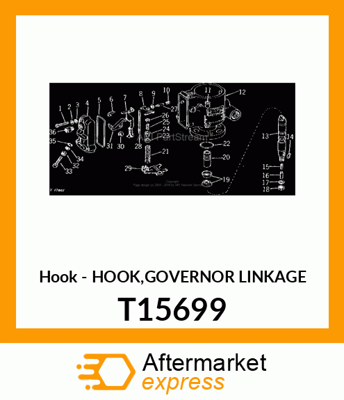 Hook - HOOK,GOVERNOR LINKAGE T15699