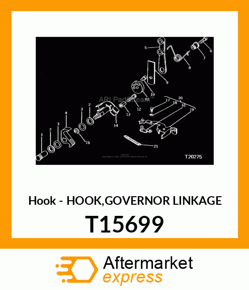 Hook - HOOK,GOVERNOR LINKAGE T15699