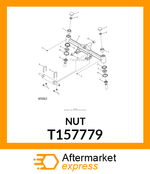 NUT, FLANGED LOCKING, 7/16 T157779