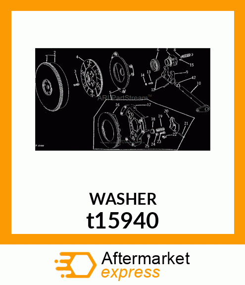 WASHER, METALLIC, ROUND HOLE t15940