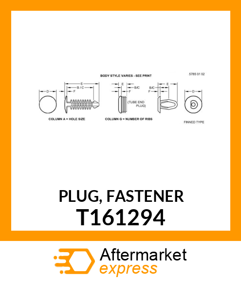 PLUG, FASTENER T161294