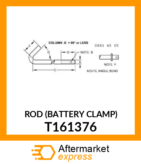 ROD (BATTERY CLAMP) T161376