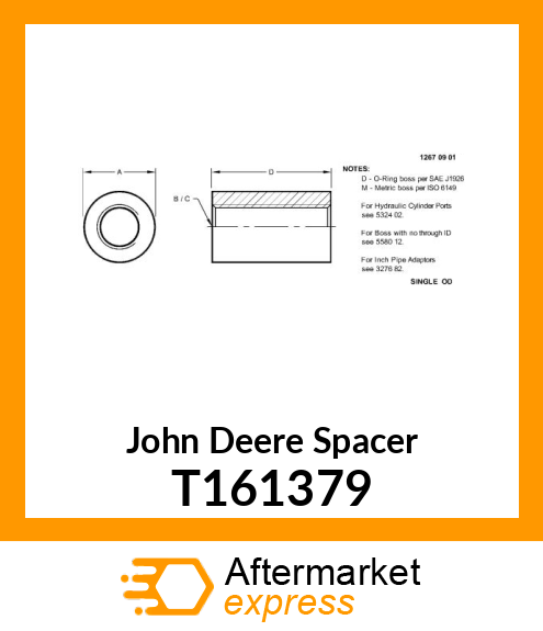 SPACER, THREADED T161379