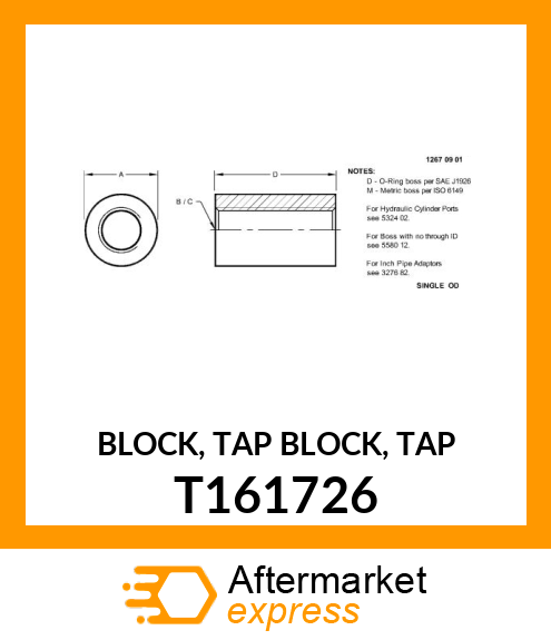 BLOCK, TAP BLOCK, TAP T161726