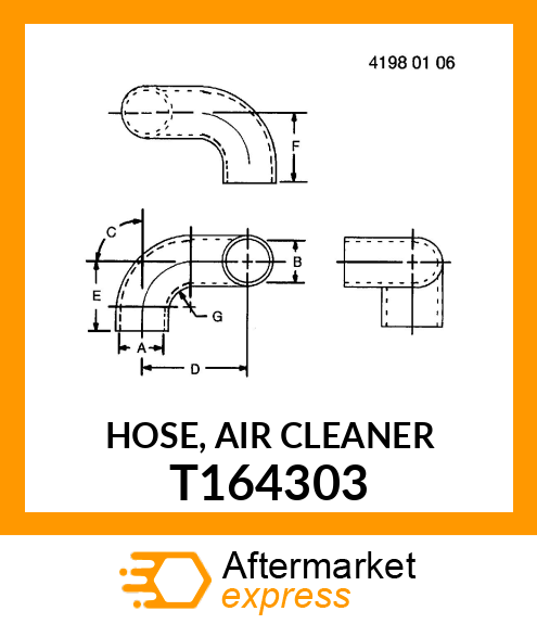 HOSE, AIR CLEANER T164303