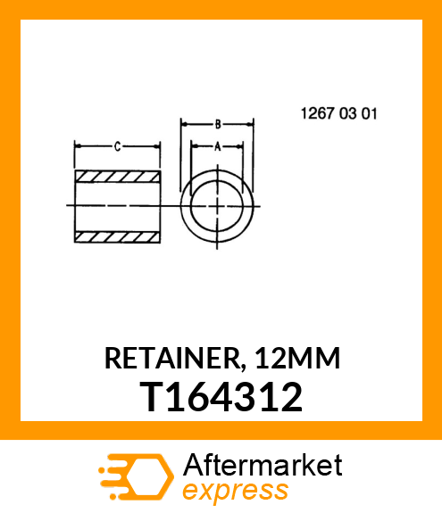 RETAINER, 12MM T164312