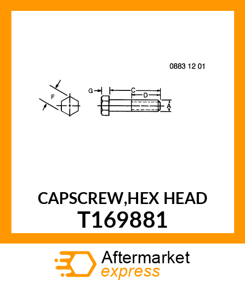 CAPSCREW,HEX HEAD T169881