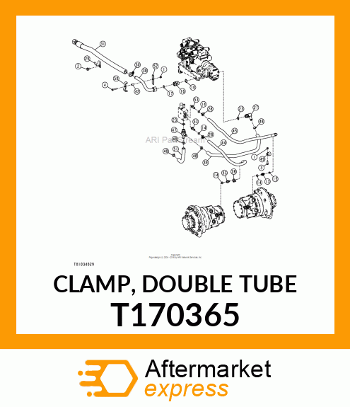 CLAMP, DOUBLE TUBE T170365