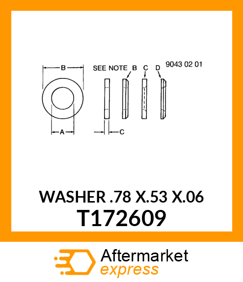 WASHER .78 X.53 X.06 T172609