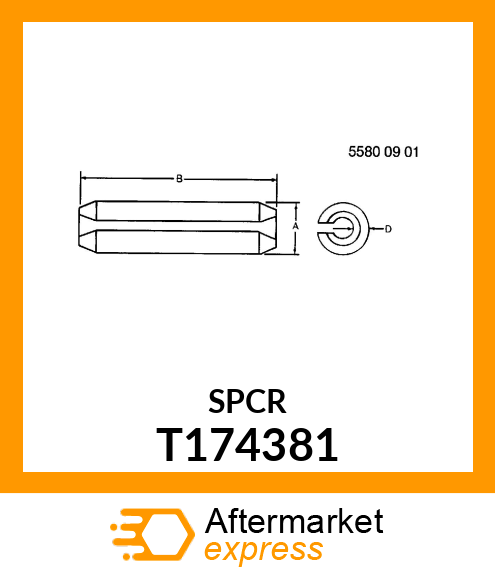 PIN, SLOTTED SPRING T174381