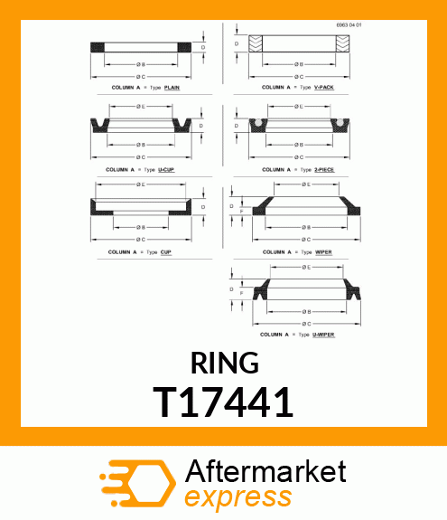 PACKING ,BLOCK VEE T17441