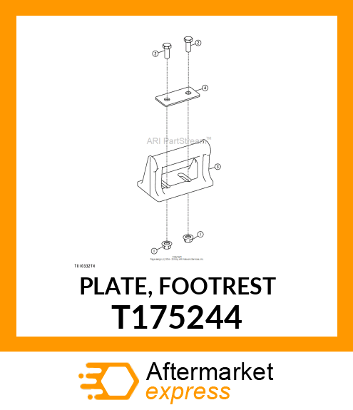 PLATE, FOOTREST T175244