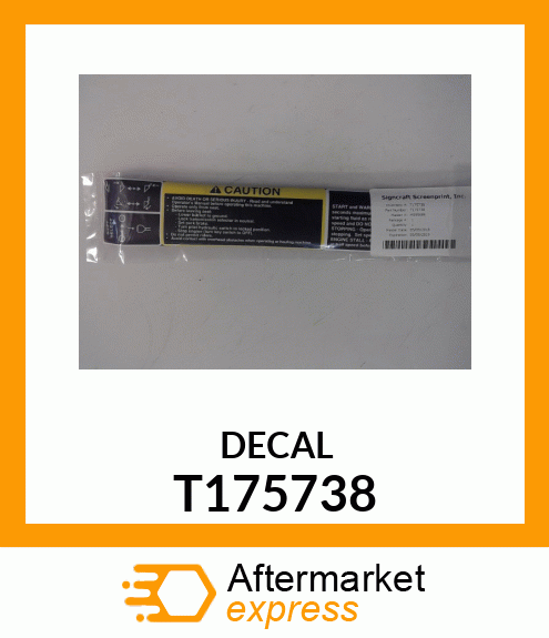 LABEL,CAUTION,ENG.START 2 LEVER T175738