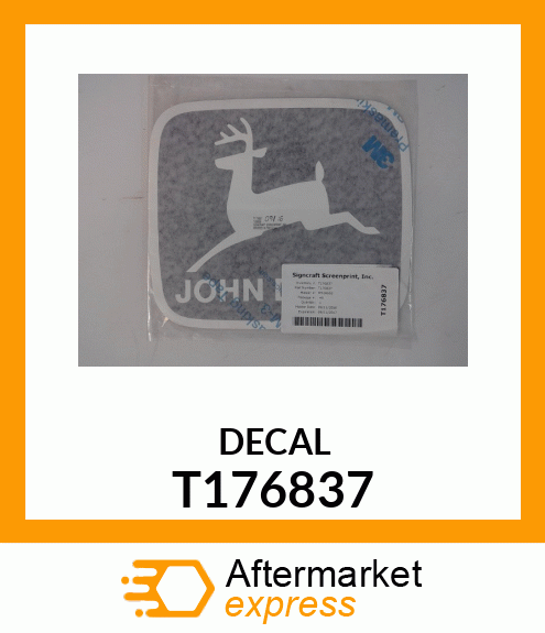 LABEL, LEAPING DEERE T176837