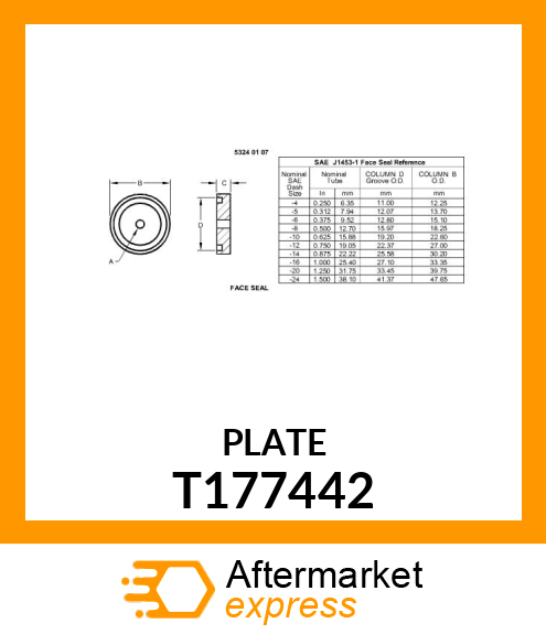 PLATE ORIFICE T177442