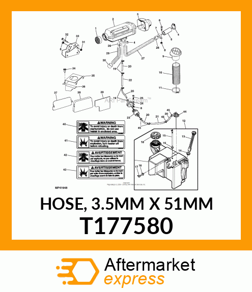 HOSE, 3.5MM X 51MM T177580