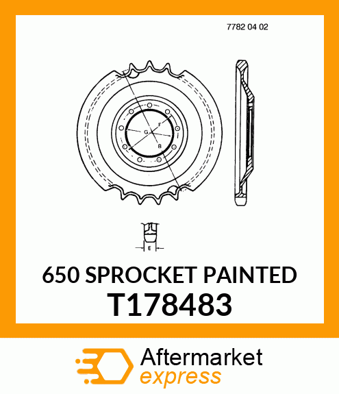 650 SPROCKET PAINTED T178483